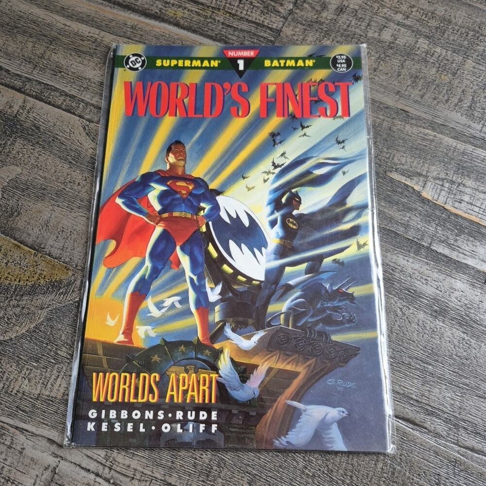 Worlds Finest #1 Batman Superman Comic Book Worlds Apart DC Gibbons Rude Kesel